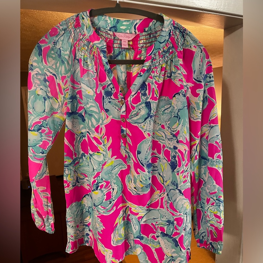 Lilly Pulitzer Elsa Blouse SZ XXS